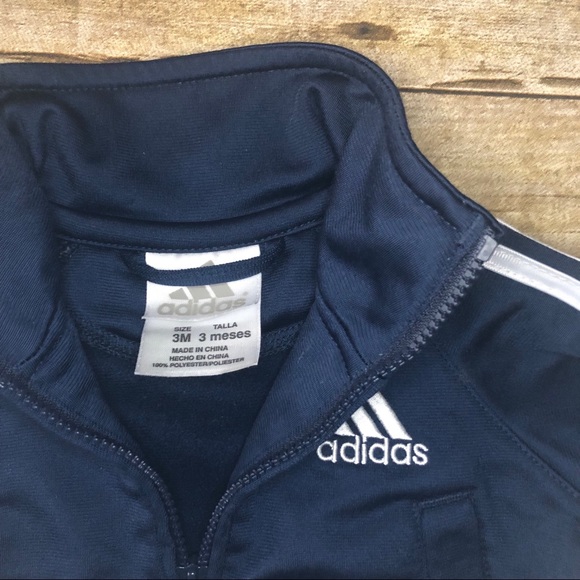 ADIDAS INFANT TRICOT TRACK SUIT NAVY BLUE - Picture 4 of 4